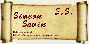 Simeon Savin vizit kartica